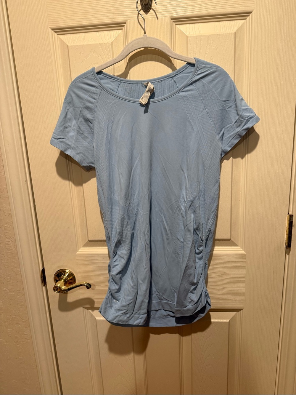 Anthropologie Light Blue Short Sleeve Women's Top